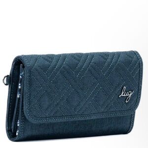 Lug Stroll RFID Wristlet Wallet in Heather Indigo